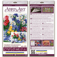 Abris Art stamped bead stitch kit "Fragrant round dance", 27x37cm, DIY