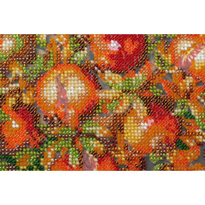 Abris Art stamped bead stitch kit "Pomegranate tree", 39x31cm, DIY