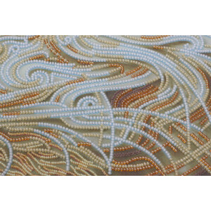 Набор для вышивания бисером с печатью Abris Art "Латте", 27x34 см