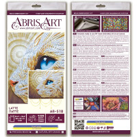 Kit di punti perle stampato di Abris art "Latte", 27x34cm, fai -da -te