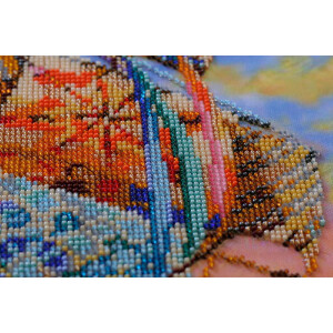 Abris Art gestempelde kralen Stitch Kit "? N All Sails", 30x30cm, DIY