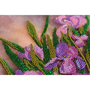 Abris Art stamped bead stitch kit "Flower lace", 36x28cm, DIY