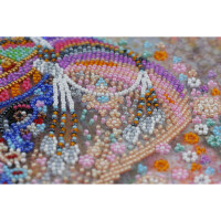 Abris Art stamped bead stitch kit "Miracle of India", 30x30cm, DIY