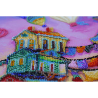 Набор для вышивания бисером с печатью Abris Art "Под цветным небом", 30x30 см