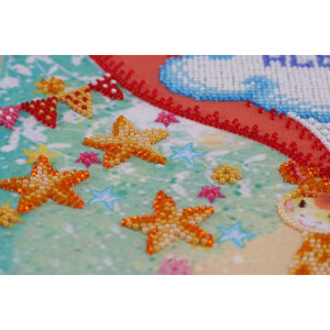Abris Art stamped bead stitch kit "Metrics", 40x30cm, DIY
