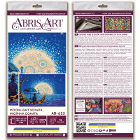 Набор для вышивания бисером с печатью Abris Art "Лунная соната", 30x43 см