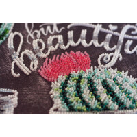 Abris Art gestempelde kraal Stitch Kit "Life Is Beautiful", 30x30cm, DIY