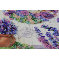 Abris Art Perlenstich Set "Lavendel Chantilly", bedruckt, 24x34cm
