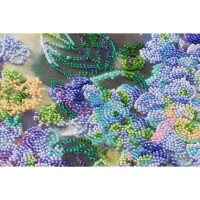 Abris Art gestempelde kraal Stitch Kit "Hydrangeas", 27x37cm, DIY