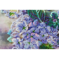 Abris Art gestempelde kraal Stitch Kit "Hydrangeas", 27x37cm, DIY