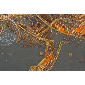 Abris Art Perlenstich Set "Goldener Löwe", bedruckt, 30x53cm
