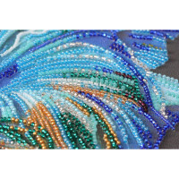 Abris Art stamped bead stitch kit "Blue gold", 39x27cm, DIY