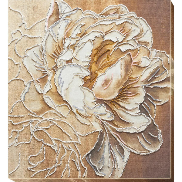 Набор для вышивания бисером с печатью Abris Art "Пион", 32,5x30 см