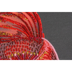 Abris Art stamped bead stitch kit "Red gold", 39x27cm, DIY