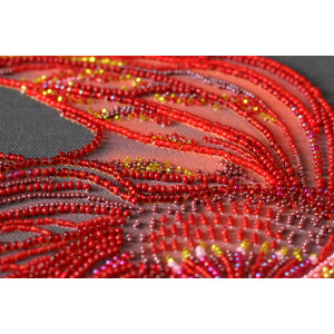 Abris Art stamped bead stitch kit "Red gold", 39x27cm, DIY