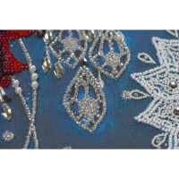 Abris Art stamped bead stitch kit "Night flowers", 45x25cm, DIY