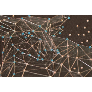Abris Art kit de punto de cuentas estampadas "Constelación de Tauro", 25x25cm, DIY