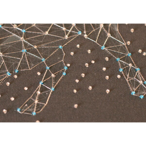 Abris Art stamped bead stitch kit "Constellation Taurus", 25x25cm, DIY