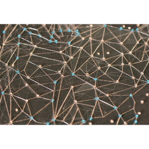 Abris Art stamped bead stitch kit "Constellation Taurus", 25x25cm, DIY
