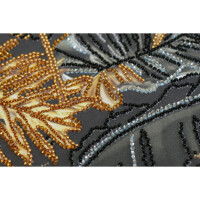 Abris Art stamped bead stitch kit "Golden Tropics", 30x30cm, DIY