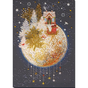 Abris Art stamped bead stitch kit "Christmas...