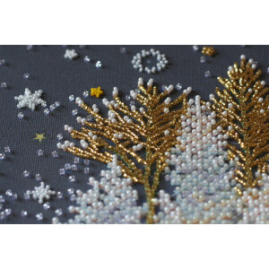 Набор для вышивания бисером с печатью Abris Art "Рождественская сказка", 38x27 см