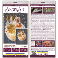 Abris Art stamped bead stitch kit "Christmas tale", 38x27cm, DIY