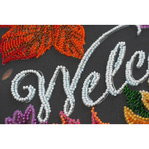 Abris Art stamped bead stitch kit "Welcoming autumn", 35x25cm, DIY