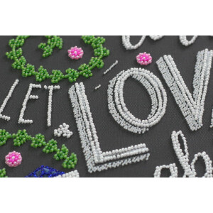 Набор для вышивания бисером с печатью Abris Art "Любовь в доме", 40x30 см
