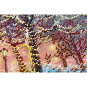 Abris Art stamped bead stitch kit "Winter date", 28x40cm, DIY