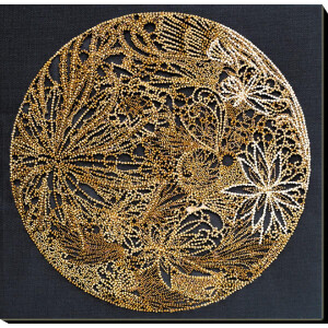 Abris Art stamped bead stitch kit "Moon filigree", 30x30cm, DIY