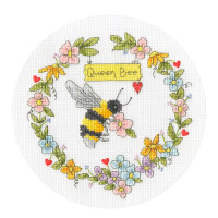 Bothy Threads counted cross stitch kit "Queen Bee", XETE10P, Diam. 17,5cm, DIY