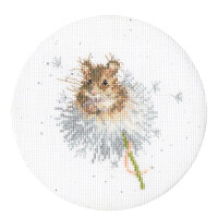 Bothy Threads counted cross stitch kit "Dandelion Clock", XHD117P, Diam. 15cm, DIY