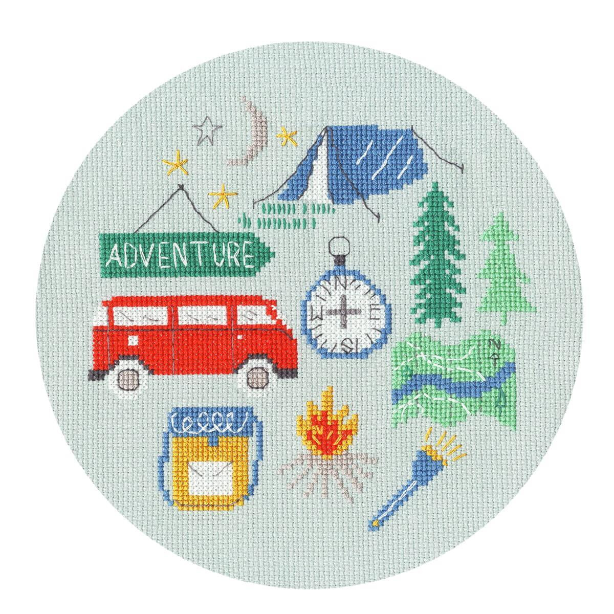 A circular embroidery pack design from Bothy Threads...