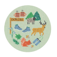 Bothy Threads counted cross stitch kit "Explore", XJH6P, Diam. 17,5cm, DIY