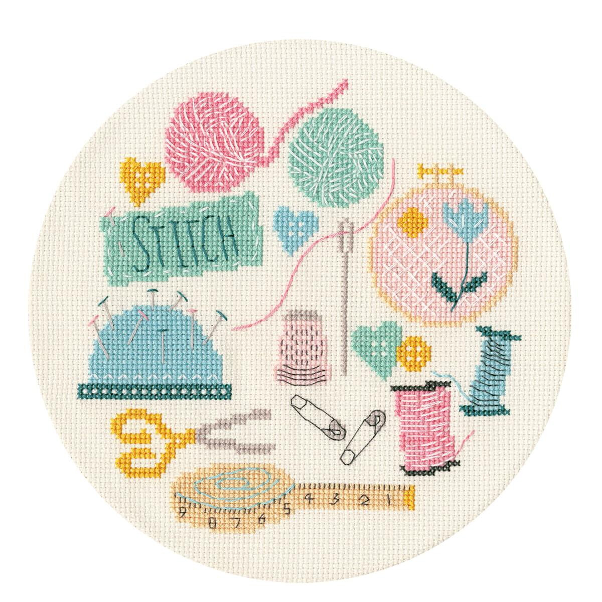 A circular embroidery design, reminiscent of a Bothy...