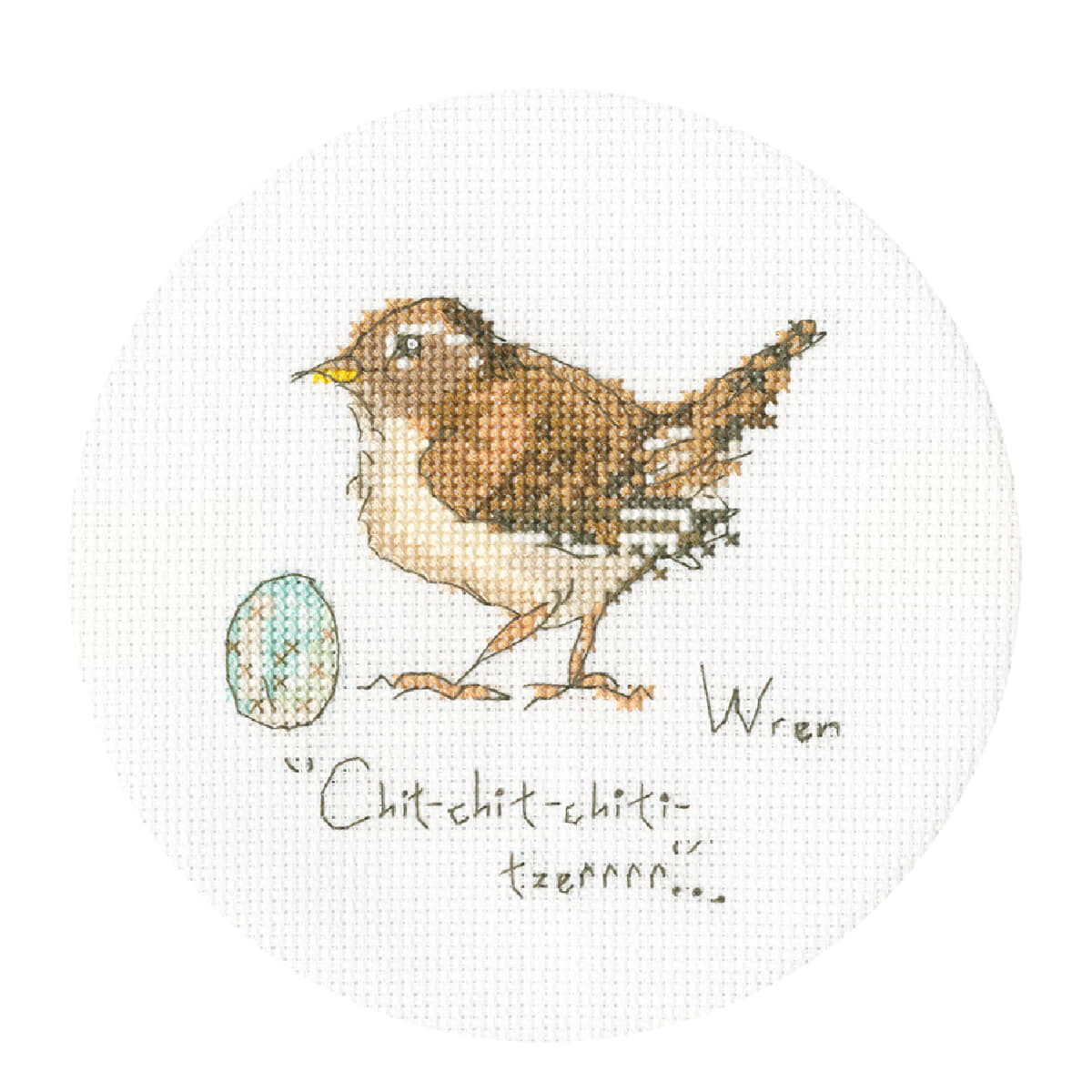 A cross stitch design (embroidery picture) showing a...
