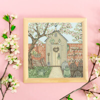 Bothy Threads counted cross stitch kit "Potting Shed", XSS19, 26x26cm, DIY