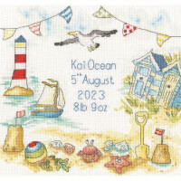 Bothy Threads counted cross stitch kit "My First Holiday", XKG8, 24x23cm, DIY