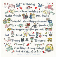 Bothy Threads counted cross stitch kit "A Wedding is many Things", XAL10, 33x34cm, DIY