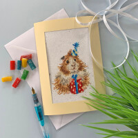 Bothy Threads  greating card counted cross stitch kit "Guinea Be A Great Day", XGC38, 10x16cm, DIY