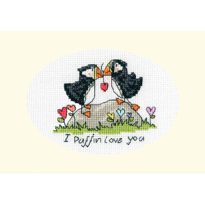 Bothy Threads Cross Stitch Kit I Love You Puffin...