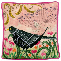 Bothy Threads stamped Tapestry Cushion Stitch Kit "Blackbird Tapestry", TLH1, 36x36cm, DIY