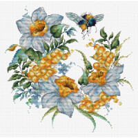 Luca-S counted cross stitch kit "Honey Afternoon", 27x26cm, DIY