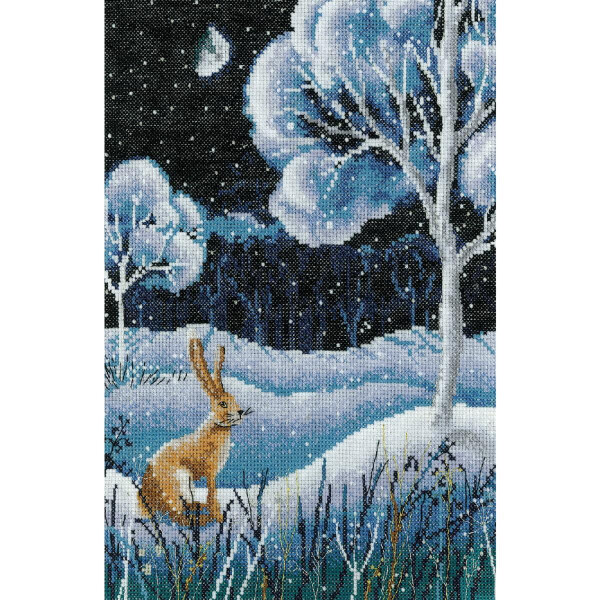 Heritage counted cross stitch kit Aida "Winter Forest (A)", ESWF1668-A, 20x31cm, DIY
