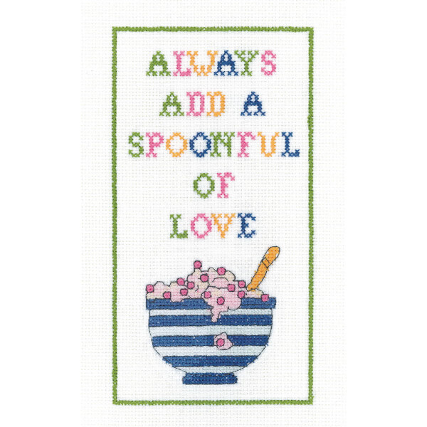 Heritage counted cross stitch kit Aida "Spoonful of Love (A)", KSSL1648-A, 11x20,5cm, DIY