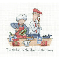 Heritage counted cross stitch kit Aida "Heart of the Home (A)", GYHH1658-A, 15x14cm, DIY