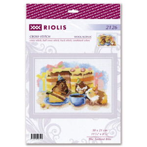 Набор для вышивки крестиком Riolis "Самый вкусный кусочек", 30х21см