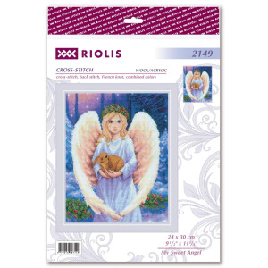 Riolis counted cross stitch kit "My Sweet Angel", 24x30cm, DIY