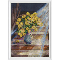 RTO counted cross stitch kit "In the moment, Yellow", 15,5x21,5cm, DIY